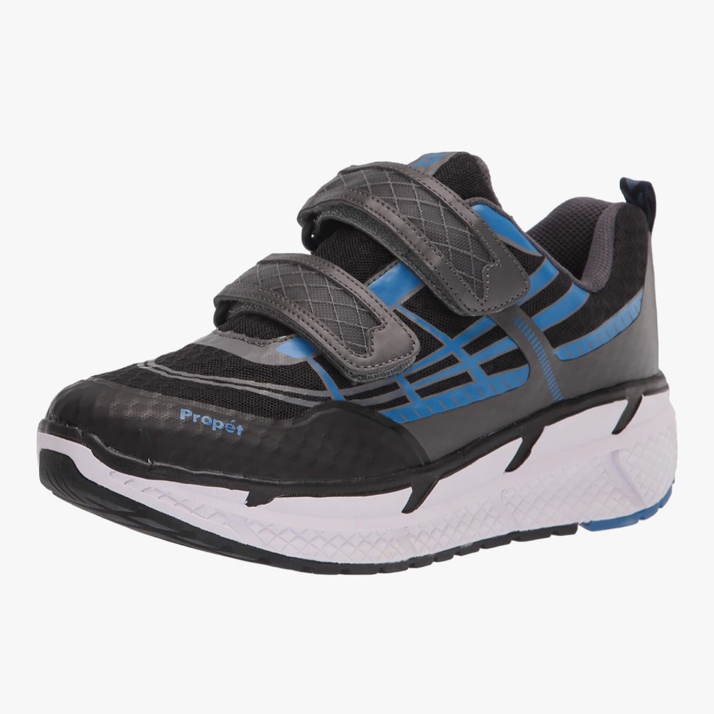 Propet Black And Blue Velcro Sneakers